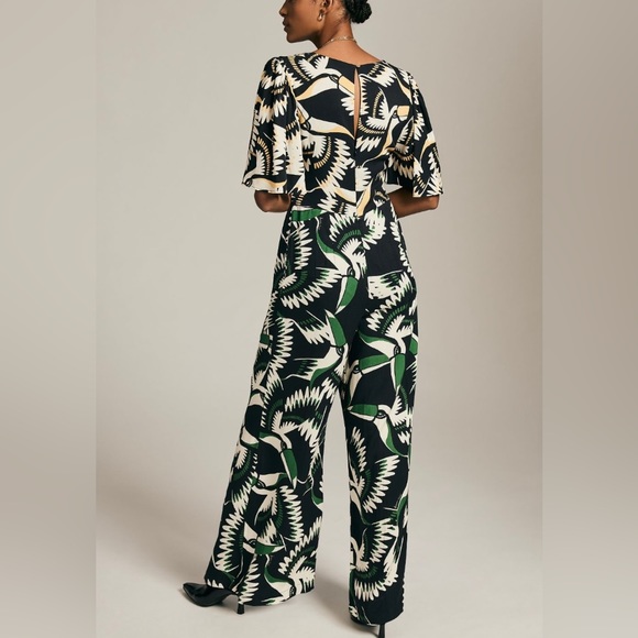 Anthropologie x Farm Rio Toucan Cutout Jumpsuit, Size S - Picture 6 of 14